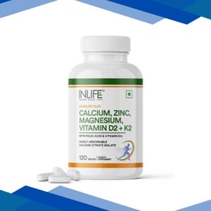 Inlife Calcium, Zinc, Magnesium, Vitamin D2 + K2 Tablet 120’s